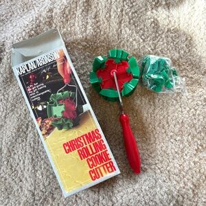 Kaplan Vintage Red and Green Christmas Rolling Cookie Cutter NEW! + Recipe!